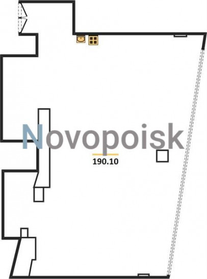 Двухкомнатная квартира 190.1 м²