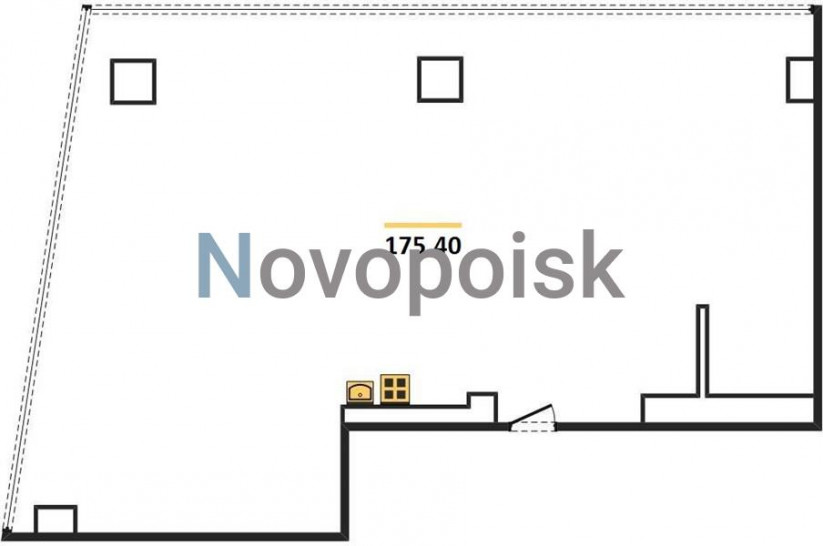 Двухкомнатная квартира 175.4 м²