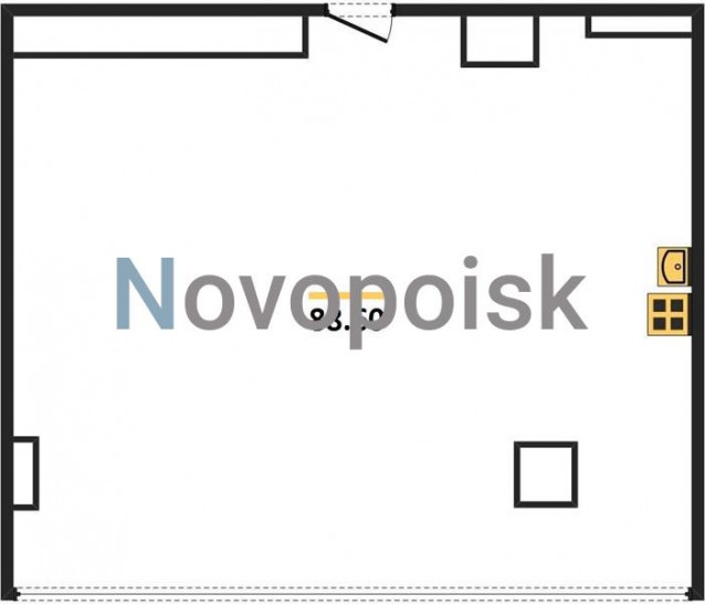 Однокомнатная квартира 88.6 м²